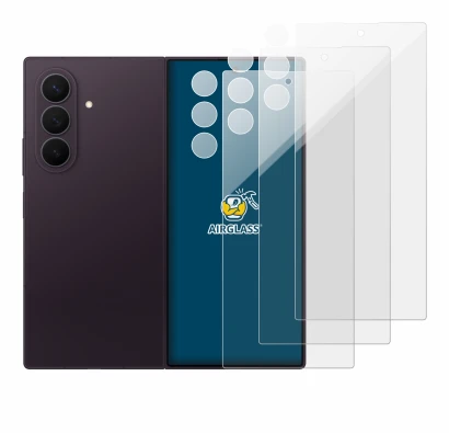 Abbildung des Geräts Samsung Galaxy Z Fold 8 Ultra (Display+Kamera) mit einer Vielzahl des Displayschutzes.