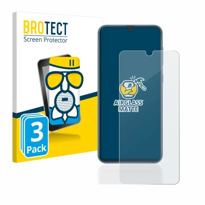 Vorderseite einer Produktverpackung mit dem Markenlogo BROTECT. Daneben ist das Gerät Samsung Galaxy A40 mit dem zugehörigen D
