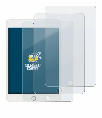 Abbildung des Geräts Apple iPad Mini 5 2019 (5. Gen.) mit einer Vielzahl des Displayschutzes.