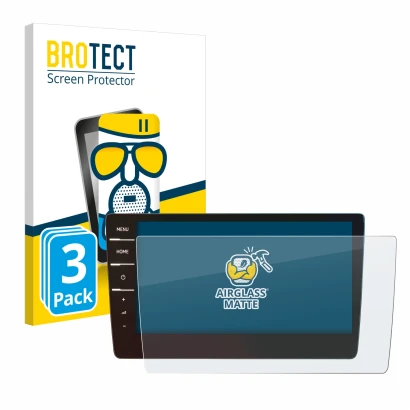 Vorderseite einer Produktverpackung mit dem Markenlogo BROTECT. Daneben ist das Gerät Volkswagen Touran 2019 Discover Pro 9.2"