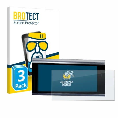 Vorderseite einer Produktverpackung mit dem Markenlogo BROTECT. Daneben ist das Gerät Audi A6 2018 MMI Navigation Plus 10.1" 2