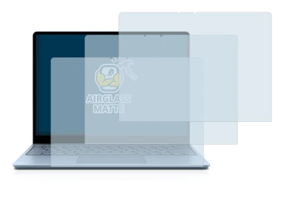 Abbildung des Geräts Microsoft Surface Laptop Go mit einer Vielzahl des Displayschutzes.