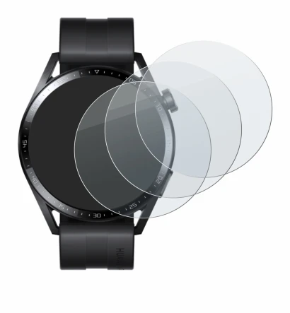 Abbildung des Geräts Huawei Watch GT 3 (46 mm) mit einer Vielzahl des Displayschutzes.