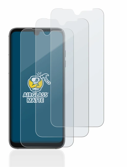 Abbildung des Geräts Fairphone 4 mit einer Vielzahl des Displayschutzes.