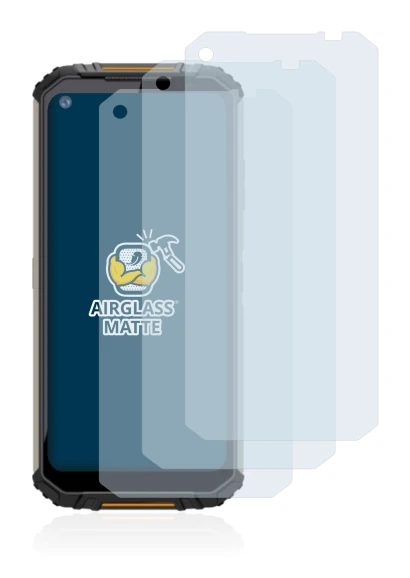 Abbildung des Geräts Oukitel WP16 mit einer Vielzahl des Displayschutzes.