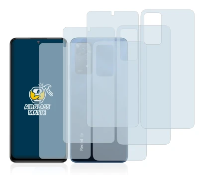 Abbildung des Geräts Xiaomi Redmi Note 11 Pro 5G (Display+Rückseite) mit einer Vielzahl des Displayschutzes.