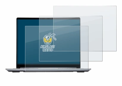 Abbildung des Geräts Framework Laptop 13 mit einer Vielzahl des Displayschutzes.