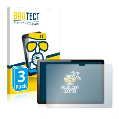 Vorderseite einer Produktverpackung mit dem Markenlogo BROTECT. Daneben ist das Gerät Lenovo Tab M10 (3. Gen.) mit dem zugehör