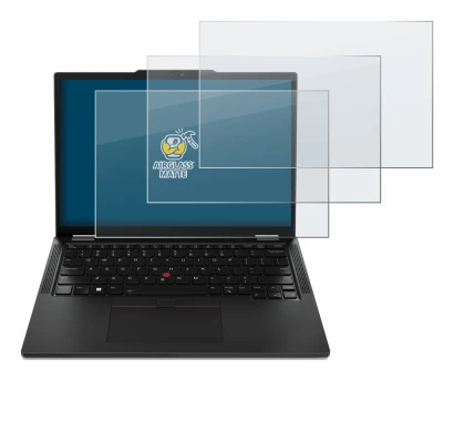 Abbildung des Geräts Lenovo ThinkPad X13 Gen 4 mit einer Vielzahl des Displayschutzes.