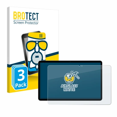 Vorderseite einer Produktverpackung mit dem Markenlogo BROTECT. Daneben ist das Gerät Honor Pad X9 mit dem zugehörigen Display