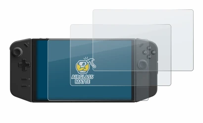 Abbildung des Geräts Lenovo Legion Go mit einer Vielzahl des Displayschutzes.