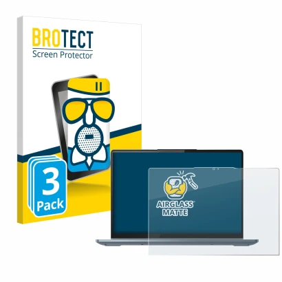 Vorderseite einer Produktverpackung mit dem Markenlogo BROTECT. Daneben ist das Gerät Lenovo IdeaPad Flex 5 14" Gen 8 2023 mit