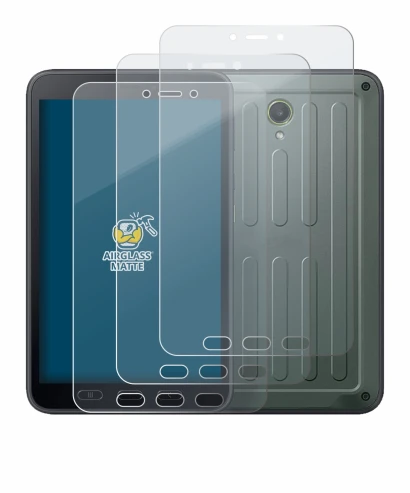 Abbildung des Geräts Samsung Galaxy Tab Active 5 (Hochformat) mit einer Vielzahl des Displayschutzes.