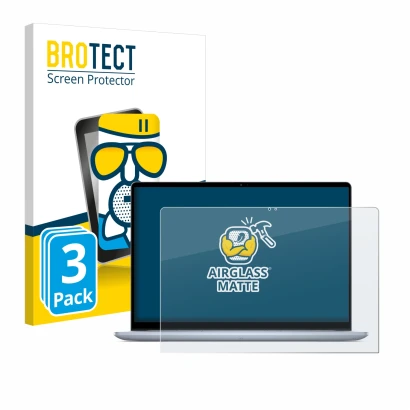 Vorderseite einer Produktverpackung mit dem Markenlogo BROTECT. Daneben ist das Gerät Dell Inspiron 16 7640 2-in-1 mit dem zug