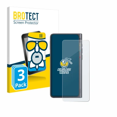 Vorderseite einer Produktverpackung mit dem Markenlogo BROTECT. Daneben ist das Gerät Timekettle Fluentalk T1 mit dem zugehöri