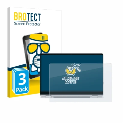 Vorderseite einer Produktverpackung mit dem Markenlogo BROTECT. Daneben ist das Gerät Samsung Galaxy Book4 360 15.6" mit dem z