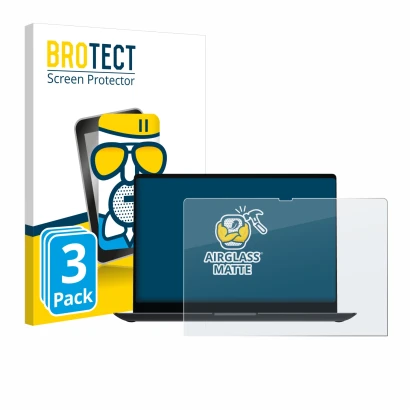 Vorderseite einer Produktverpackung mit dem Markenlogo BROTECT. Daneben ist das Gerät Samsung Galaxy Book4 Ultra 16