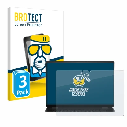 Vorderseite einer Produktverpackung mit dem Markenlogo BROTECT. Daneben ist das Gerät HP Spectre x360 16