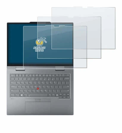 Abbildung des Geräts Lenovo ThinkPad X1 2-in-1 Gen 9 14" mit einer Vielzahl des Displayschutzes.
