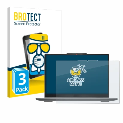 Vorderseite einer Produktverpackung mit dem Markenlogo BROTECT. Daneben ist das Gerät Lenovo IdeaPad 5 2-in-1 14AHP9 mit dem z