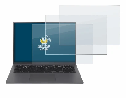 Abbildung des Geräts LG gram 17" 2024 mit einer Vielzahl des Displayschutzes.