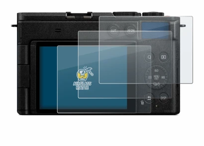 Abbildung des Geräts Panasonic Lumix DC-S9 mit einer Vielzahl des Displayschutzes.