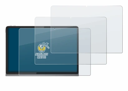 Abbildung des Geräts Lenovo Tab Plus mit einer Vielzahl des Displayschutzes.