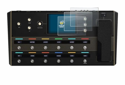 Abbildung des Geräts Headrush Prime mit einer Vielzahl des Displayschutzes.