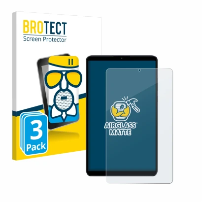 Vorderseite einer Produktverpackung mit dem Markenlogo BROTECT. Daneben ist das Gerät Xiaomi Redmi Pad SE 8.7 4G mit dem zugeh