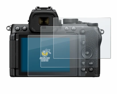 Abbildung des Geräts Nikon Z50 II mit einer Vielzahl des Displayschutzes.