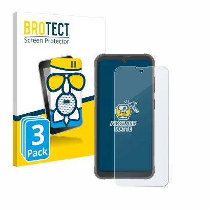 Vorderseite einer Produktverpackung mit dem Markenlogo BROTECT. Daneben ist das Gerät Blackview BV5200 Pro mit dem zugehörigen