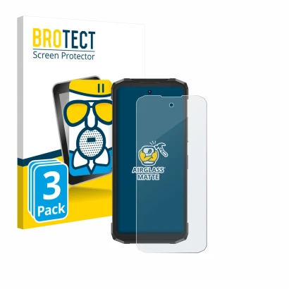 Vorderseite einer Produktverpackung mit dem Markenlogo BROTECT. Daneben ist das Gerät Doogee Fire 6 Power mit dem zugehörigen