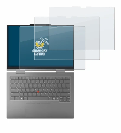 Abbildung des Geräts Lenovo ThinkPad X1 2-in-1 Gen 10 14" mit einer Vielzahl des Displayschutzes.