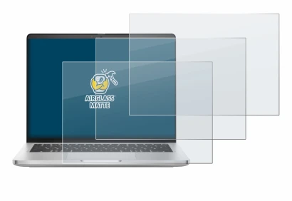 Abbildung des Geräts Dell Pro 14 Plus PB14250 mit einer Vielzahl des Displayschutzes.