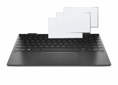 Abbildung des Geräts HP Envy x360 (13-X) (NUR Touch Trackpad) mit einer Vielzahl des Displayschutzes.