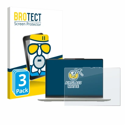 Vorderseite einer Produktverpackung mit dem Markenlogo BROTECT. Daneben ist das Gerät Lenovo Yoga 7 2-in-1 Gen 10 14