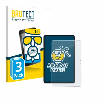 Vorderseite einer Produktverpackung mit dem Markenlogo BROTECT. Daneben ist das Gerät Blackview MEGA 3 mit dem zugehörigen Dis