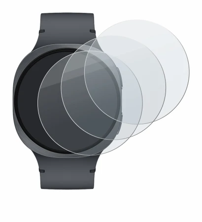 Abbildung des Geräts Samsung Galaxy Watch 8 (44 mm) mit einer Vielzahl des Displayschutzes.