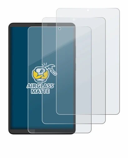 Abbildung des Geräts Lenovo Tab One 8.7" mit einer Vielzahl des Displayschutzes.