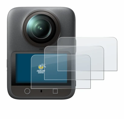 Abbildung des Geräts DJI Osmo 360 mit einer Vielzahl des Displayschutzes.