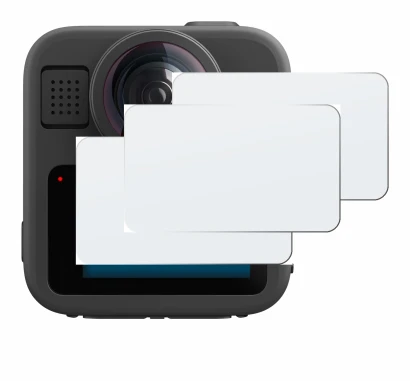 Abbildung des Geräts GoPro Max 2 mit einer Vielzahl des Displayschutzes.