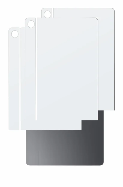 Abbildung des Geräts Samsung Galaxy Tab A11 Plus 5G 11" (Rückseite) mit einer Vielzahl des Displayschutzes.