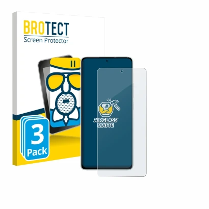 Vorderseite einer Produktverpackung mit dem Markenlogo BROTECT. Daneben ist das Gerät Xiaomi Redmi Note 14 5G mit dem zugehöri