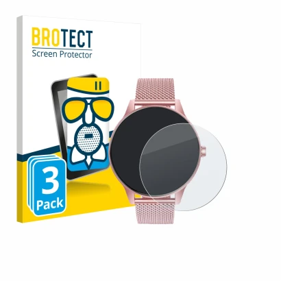 Vorderseite einer Produktverpackung mit dem Markenlogo BROTECT. Daneben ist das Gerät TAOLOON Smartwatch 1.27" mit dem zugehör