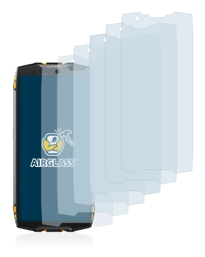 Abbildung des Geräts Blackview BV6800 Pro mit einer Vielzahl des Displayschutzes.