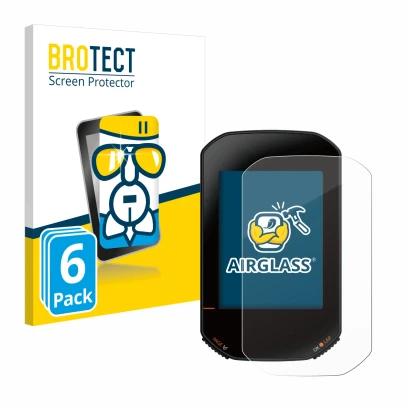 Vorderseite einer Produktverpackung mit dem Markenlogo BROTECT. Daneben ist das Gerät Bryton Rider 420 mit dem zugehörigen Dis