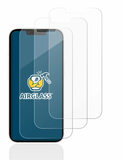Abbildung des Geräts Apple iPhone 13 mit einer Vielzahl des Displayschutzes.