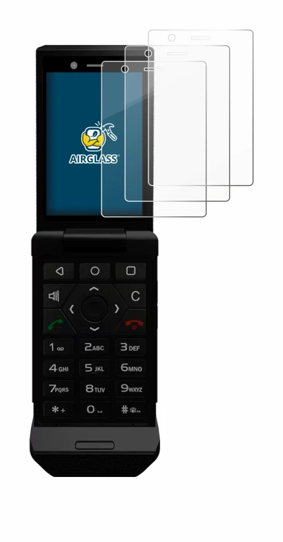 Abbildung des Geräts Caterpillar Cat S22 Flip mit einer Vielzahl des Displayschutzes.