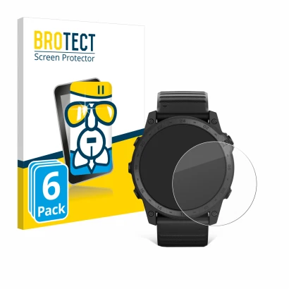 Vorderseite einer Produktverpackung mit dem Markenlogo BROTECT. Daneben ist das Gerät Garmin Tactix 7 Pro Ballistics mit dem z