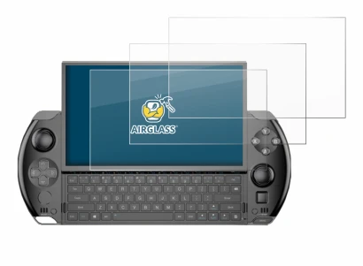 Abbildung des Geräts GPD Win 4 mit einer Vielzahl des Displayschutzes.